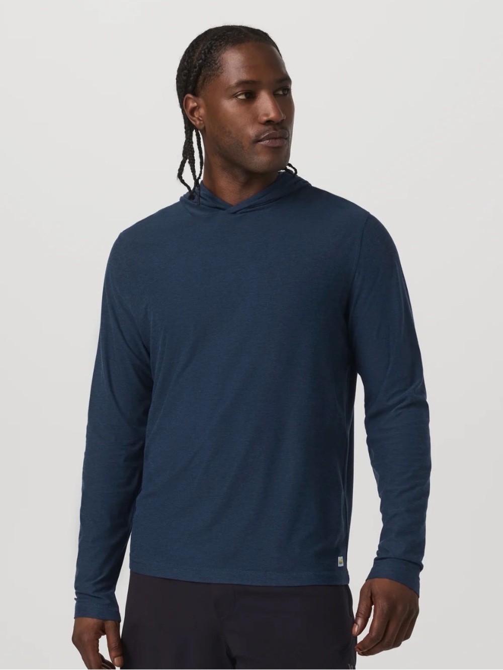 Vuori Lightweight Hooded Performance Long Sleeve Shirt Men’s L Blue